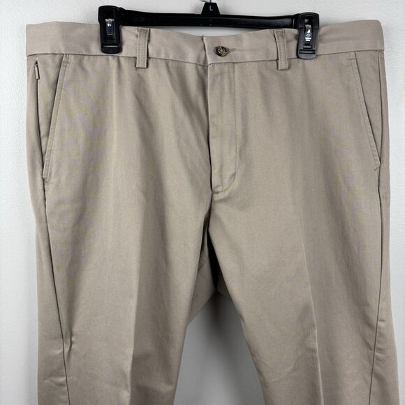 Ariat Performance Khaki Pants Mens 38x30 Beige Tan Straight Zip Pocket - Picture 3 of 13